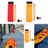 Maxbell Kayak Safe Flag Mount Kit Sturdy High Visibility for Dinghies Aluminum Alloy Red Flag