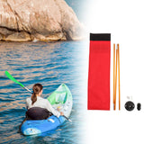 Maxbell Kayak Safe Flag Mount Kit Sturdy High Visibility for Dinghies Aluminum Alloy Red Flag