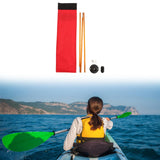 Maxbell Kayak Safe Flag Mount Kit Sturdy High Visibility for Dinghies Aluminum Alloy Red Flag