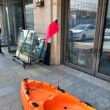 Maxbell Kayak Safe Flag Mount Kit Sturdy High Visibility for Dinghies Aluminum Alloy Red Flag