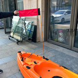 Maxbell Kayak Safe Flag Mount Kit Sturdy High Visibility for Dinghies Aluminum Alloy Red Flag