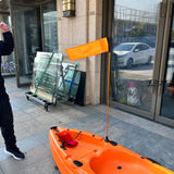 Maxbell Kayak Safe Flag Mount Kit Sturdy High Visibility for Dinghies Aluminum Alloy Orange Flag