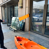 Maxbell Kayak Safe Flag Mount Kit Sturdy High Visibility for Dinghies Aluminum Alloy Orange Flag