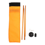 Maxbell Kayak Safe Flag Mount Kit Sturdy High Visibility for Dinghies Aluminum Alloy Orange Flag
