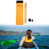 Maxbell Kayak Safe Flag Mount Kit Sturdy High Visibility for Dinghies Aluminum Alloy Orange Flag