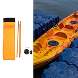 Maxbell Kayak Safe Flag Mount Kit Sturdy High Visibility for Dinghies Aluminum Alloy Orange Flag