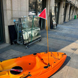 Maxbell Kayak Flag Base Kit Aluminum Alloy with Stable Base for Boats Dinghies Yacht Red Flag