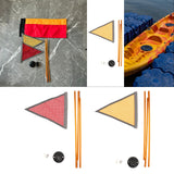 Maxbell Kayak Flag Base Kit Aluminum Alloy with Stable Base for Boats Dinghies Yacht Red Flag