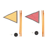 Maxbell Kayak Flag Base Kit Aluminum Alloy with Stable Base for Boats Dinghies Yacht Red Flag