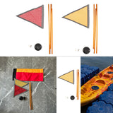 Maxbell Kayak Flag Base Kit Aluminum Alloy with Stable Base for Boats Dinghies Yacht Red Flag