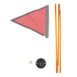 Maxbell Kayak Flag Base Kit Aluminum Alloy with Stable Base for Boats Dinghies Yacht Red Flag