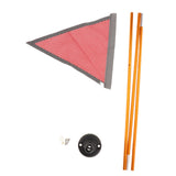 Maxbell Kayak Flag Base Kit Aluminum Alloy with Stable Base for Boats Dinghies Yacht Red Flag