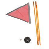 Maxbell Kayak Flag Base Kit Aluminum Alloy with Stable Base for Boats Dinghies Yacht Red Flag