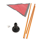 Maxbell Kayak Flag Base Kit Aluminum Alloy with Stable Base for Boats Dinghies Yacht Red Flag