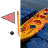 Maxbell Kayak Flag Base Kit Aluminum Alloy with Stable Base for Boats Dinghies Yacht Red Flag