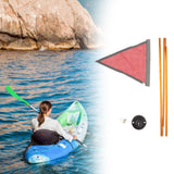 Maxbell Kayak Flag Base Kit Aluminum Alloy with Stable Base for Boats Dinghies Yacht Red Flag