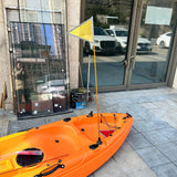 Maxbell Kayak Flag Base Kit Aluminum Alloy with Stable Base for Boats Dinghies Yacht Orange Flag