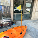 Maxbell Kayak Flag Base Kit Aluminum Alloy with Stable Base for Boats Dinghies Yacht Orange Flag