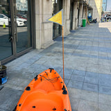 Maxbell Kayak Flag Base Kit Aluminum Alloy with Stable Base for Boats Dinghies Yacht Orange Flag