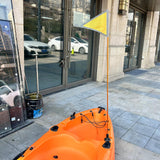 Maxbell Kayak Flag Base Kit Aluminum Alloy with Stable Base for Boats Dinghies Yacht Orange Flag