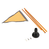 Maxbell Kayak Flag Base Kit Aluminum Alloy with Stable Base for Boats Dinghies Yacht Orange Flag