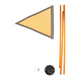 Maxbell Kayak Flag Base Kit Aluminum Alloy with Stable Base for Boats Dinghies Yacht Orange Flag