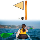 Maxbell Kayak Flag Base Kit Aluminum Alloy with Stable Base for Boats Dinghies Yacht Orange Flag