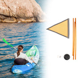 Maxbell Kayak Flag Base Kit Aluminum Alloy with Stable Base for Boats Dinghies Yacht Orange Flag