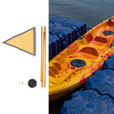 Maxbell Kayak Flag Base Kit Aluminum Alloy with Stable Base for Boats Dinghies Yacht Orange Flag