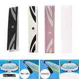 Maxbell Badminton Racket Frame Protector Sticker 9.84x6.69inch PU Racquet Guard Tape Black