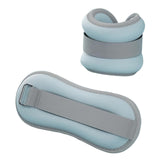 Maxbell 2 Pieces Wrist Weights Multipurpose Ankle Weights for Workout Exercise Dance blue 28cmx9cm