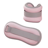 Maxbell 2 Pieces Wrist Weights Multipurpose Ankle Weights for Workout Exercise Dance Pink 23cmx8.5cm
