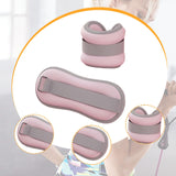 Maxbell 2 Pieces Wrist Weights Multipurpose Ankle Weights for Workout Exercise Dance Pink 23cmx8.5cm