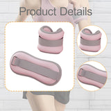 Maxbell 2 Pieces Wrist Weights Multipurpose Ankle Weights for Workout Exercise Dance Pink 26cmx9cm