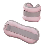 Maxbell 2 Pieces Wrist Weights Multipurpose Ankle Weights for Workout Exercise Dance Pink 28cmx9cm