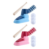 Maxbell Kids Baseball Pitching Machine Toy Foot Pedal for Boy Girls blue