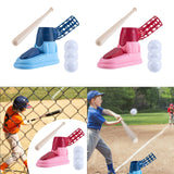 Maxbell Kids Baseball Pitching Machine Toy Foot Pedal for Boy Girls blue