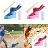Maxbell Kids Baseball Pitching Machine Toy Foot Pedal for Boy Girls blue