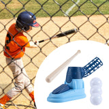 Maxbell Kids Baseball Pitching Machine Toy Foot Pedal for Boy Girls blue