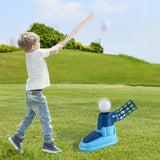 Maxbell Kids Baseball Pitching Machine Toy Foot Pedal for Boy Girls blue