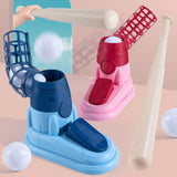 Maxbell Kids Baseball Pitching Machine Toy Foot Pedal for Boy Girls red