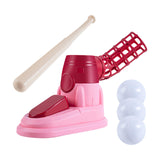 Maxbell Kids Baseball Pitching Machine Toy Foot Pedal for Boy Girls red