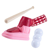 Maxbell Kids Baseball Pitching Machine Toy Foot Pedal for Boy Girls red