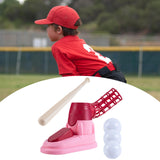 Maxbell Kids Baseball Pitching Machine Toy Foot Pedal for Boy Girls red