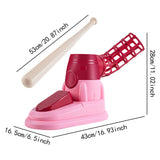 Maxbell Kids Baseball Pitching Machine Toy Foot Pedal for Boy Girls red