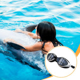 Maxbell Swim Goggles Portable Leakproof Anti Fog Comfortable for Adults Swim Glasses Black White