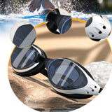 Maxbell Swim Goggles Portable Leakproof Anti Fog Comfortable for Adults Swim Glasses Black White