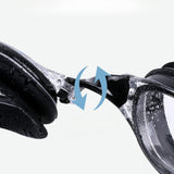 Maxbell Swim Goggles Portable Leakproof Anti Fog Comfortable for Adults Swim Glasses Black White
