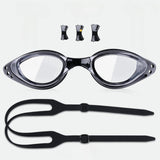 Maxbell Swim Goggles Portable Leakproof Anti Fog Comfortable for Adults Swim Glasses Black White