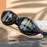 Maxbell Swim Goggles Portable Leakproof Anti Fog Comfortable for Adults Swim Glasses Black